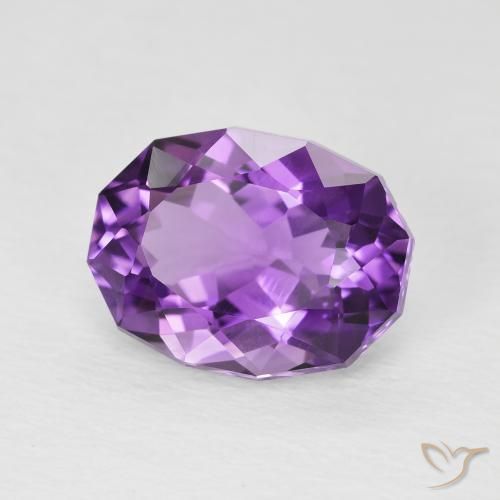 Ametista Viola-Rosa Medio naturale da 3.50 ct, Ovale, VS