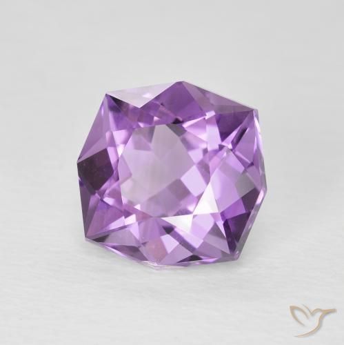 Ametista Medium Light Purplish-Violet naturale da 3.07 ct, Taglio a fantasia, VS
