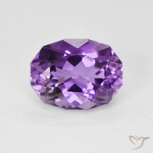 3.23ct Naturale Viola-Rosa Medio Ametista, Ovale, VS