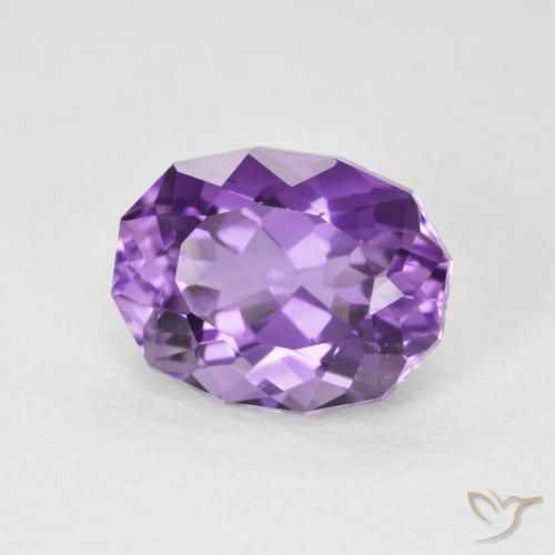 Ametista Viola-Rosa Medio naturale da 3.23 ct, Ovale, VS
