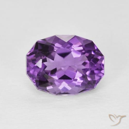Ametista Viola medio naturale da 2.96 ct, Ovale, VS