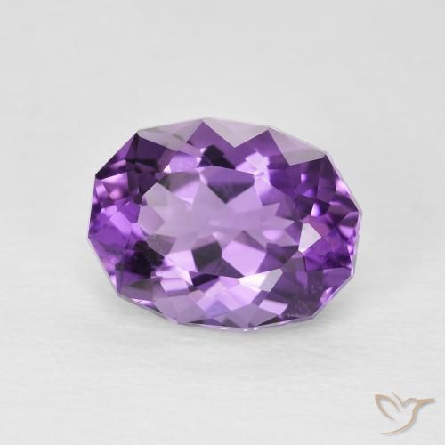 Ametista Viola medio naturale da 2.96 ct, Ovale, VS