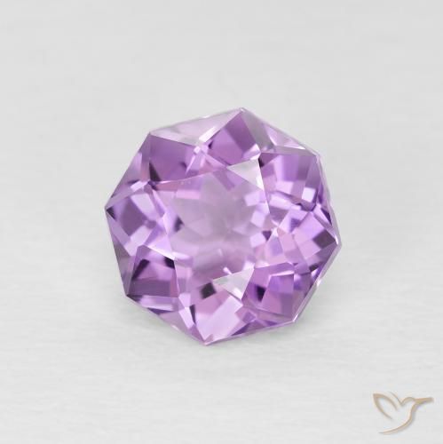 Ametista Viola rosa medio naturale da 1.47 ct, Ottagonale / Taglio smeraldo, VS