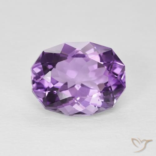 3.91ct Naturale violaceo Ametista, Ovale, VS