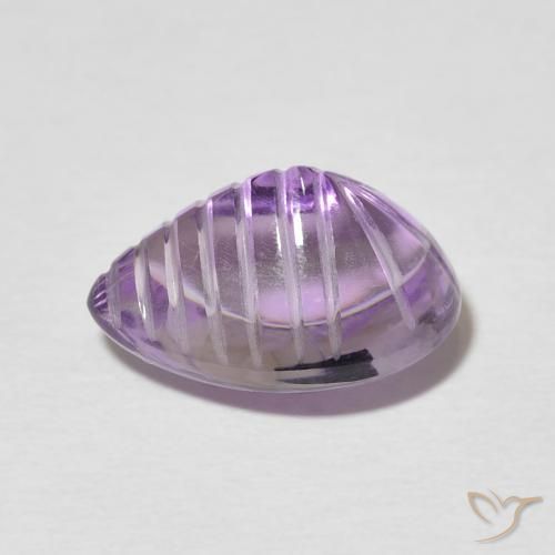 Ametista Viola Intenso naturale da 5.52 ct, Forma a pera, Trasparente