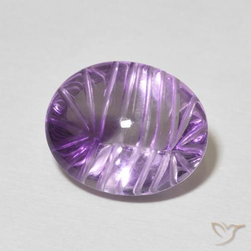 Ametista violaceo naturale da 6.74 ct, Ovale, Trasparente