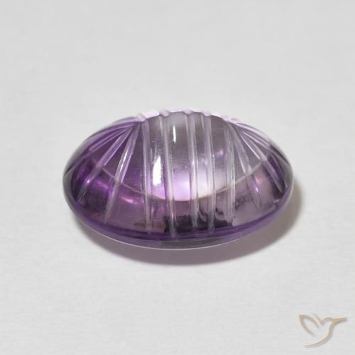 Ametista violaceo naturale da 6.74 ct, Ovale, Trasparente