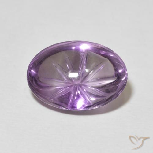 6.05ct Naturale violaceo Ametista, Ovale, Trasparente
