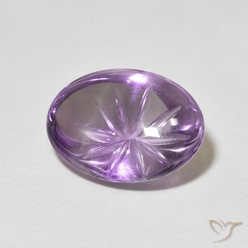 Ametista violaceo naturale da 6.05 ct, Ovale, Trasparente