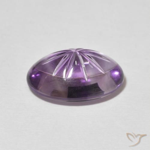 Ametista violaceo naturale da 6.05 ct, Ovale, Trasparente