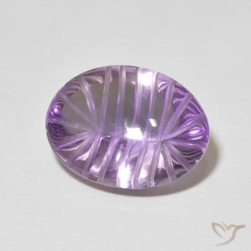 Ametista Viola medio naturale da 9.70 ct, Ovale, Trasparente
