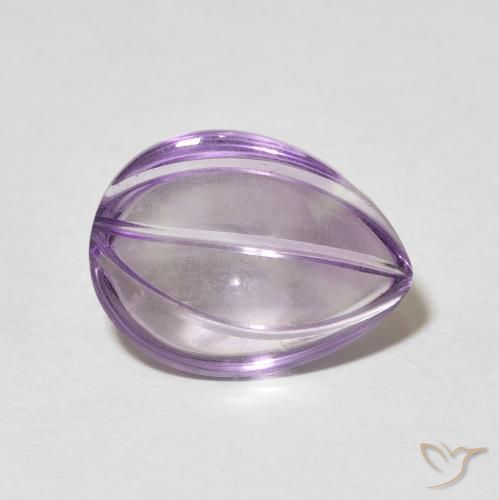 Ametista Viola medio naturale da 5.89 ct, Forma a pera, Trasparente