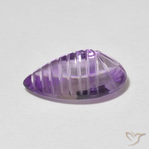 Ametista Medium Light Purplish-Violet naturale da 6.22 ct, Forma a pera, Trasparente