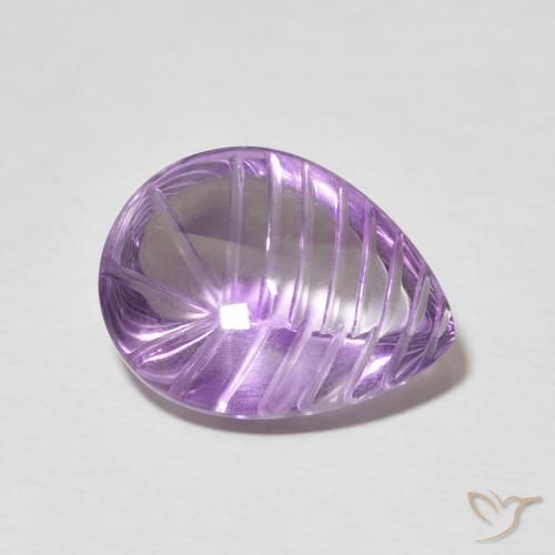Ametista Iris Violetta naturale da 7.21 ct, Forma a pera, Trasparente
