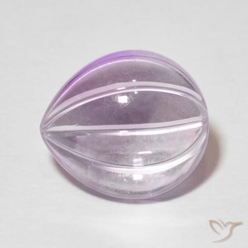 5.64ct Naturale Viola medio Ametista, Forma a pera, Trasparente