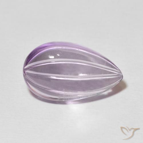 4.77ct Naturale Viola rosato chiaro Ametista, Forma a pera, Trasparente