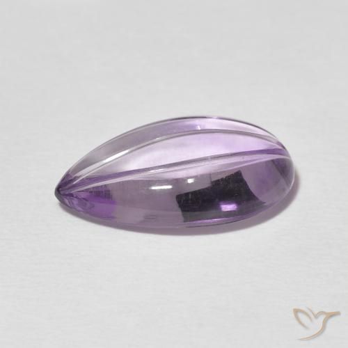 Ametista Viola rosato chiaro naturale da 4.77 ct, Forma a pera, Trasparente