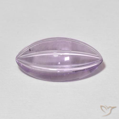 5.57ct Naturale Viola chiaro Ametista, Taglio marquise, Trasparente