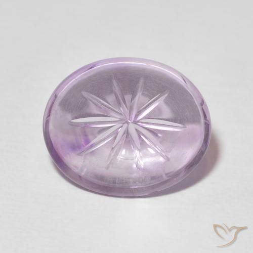 Ametista Viola chiaro naturale da 7.39 ct, Ovale, Trasparente