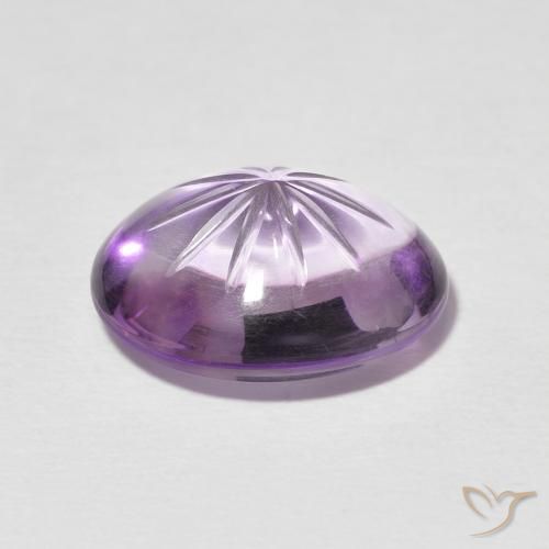 Ametista Viola chiaro naturale da 7.39 ct, Ovale, Trasparente
