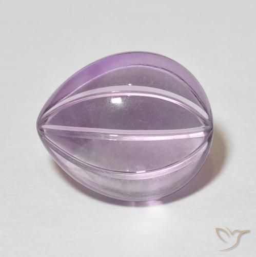 7.65ct Naturale Viola chiaro Ametista, Forma a pera, Trasparente