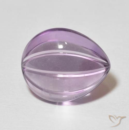 Ametista Viola chiaro naturale da 7.65 ct, Forma a pera, Trasparente