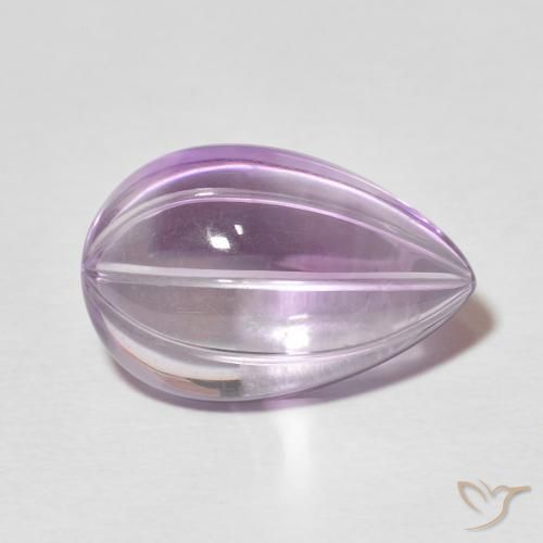 Ametista Viola tendente al rosa naturale da 7.63 ct, Forma a pera, Trasparente