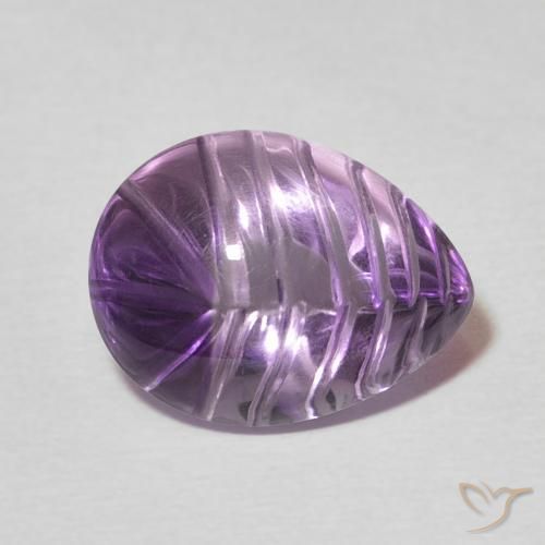 6.63ct Naturale Viola medio Ametista, Forma a pera, Trasparente