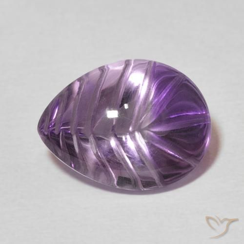 Ametista Viola medio naturale da 6.63 ct, Forma a pera, Trasparente