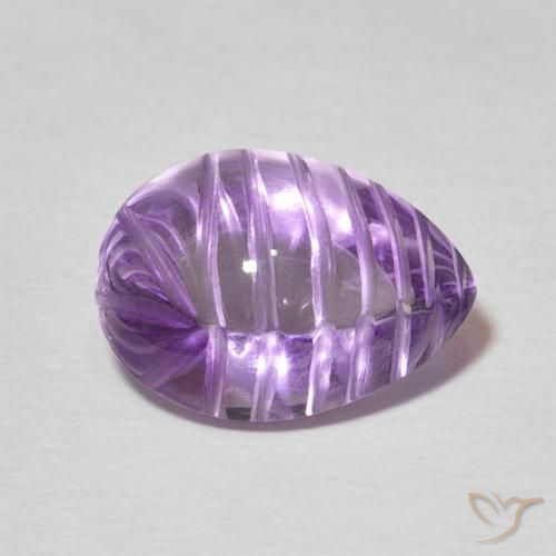 Ametista Viola medio naturale da 5.42 ct, Forma a pera, Trasparente