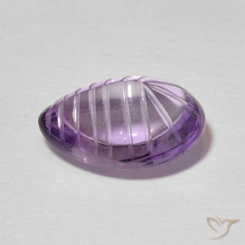Ametista Viola medio naturale da 5.42 ct, Forma a pera, Trasparente
