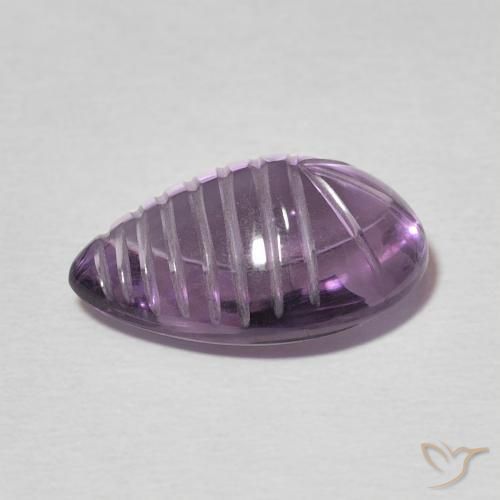 Ametista Viola medio naturale da 5.48 ct, Forma a pera, Trasparente