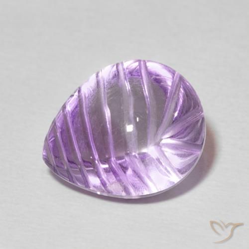 6.82ct Naturale Viola medio Ametista, Forma a pera, Trasparente