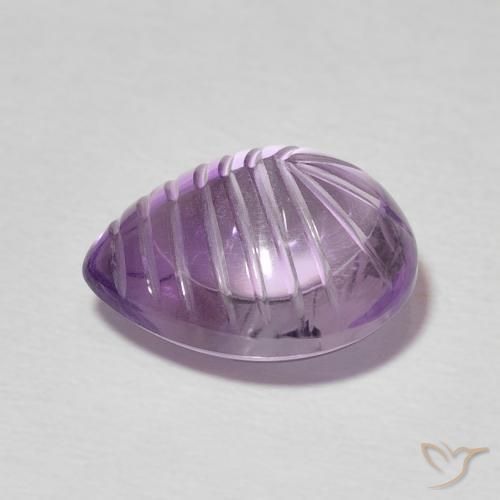 Ametista Viola medio naturale da 6.82 ct, Forma a pera, Trasparente