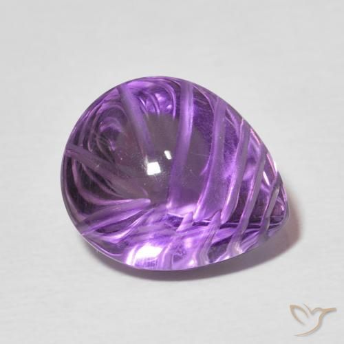 Ametista Viola Intenso naturale da 5.88 ct, Forma a pera, Trasparente