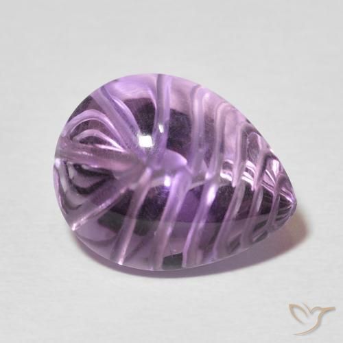 Ametista Medium Dark-Violet naturale da 7.68 ct, Forma a pera, Trasparente