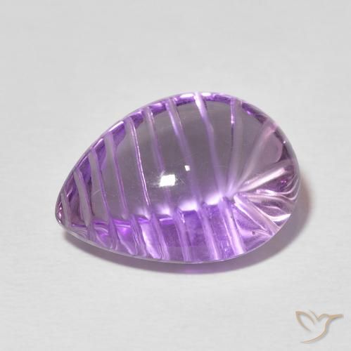 9.04ct Naturale Violetto rosato Ametista, Forma a pera, Trasparente