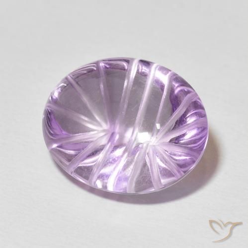 Ametista Viola rosa medio naturale da 11.16 ct, Ovale, Trasparente