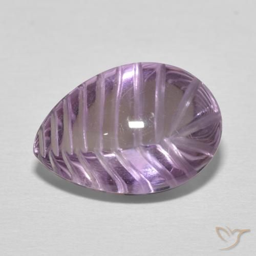 Ametista Viola chiaro-medio naturale da 4.66 ct, Forma a pera, Trasparente