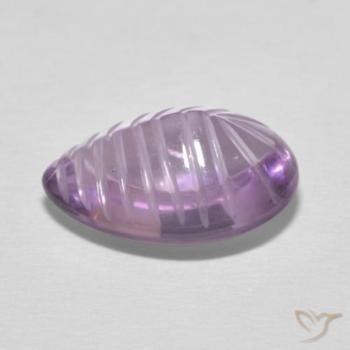 Ametista Viola chiaro-medio naturale da 4.66 ct, Forma a pera, Trasparente