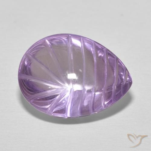 7.25ct Naturale Viola medio Ametista, Forma a pera, Trasparente