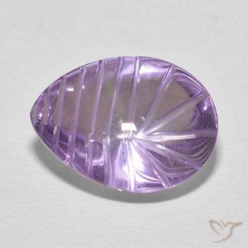 Ametista Viola medio naturale da 7.25 ct, Forma a pera, Trasparente