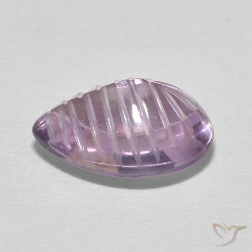 Ametista Medium Light Purplish-Violet naturale da 5.17 ct, Forma a pera, Trasparente