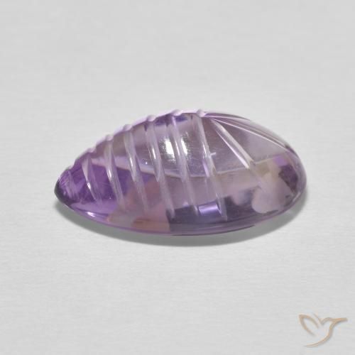 Ametista Medium Light Purplish-Violet naturale da 6.21 ct, Forma a pera, Trasparente