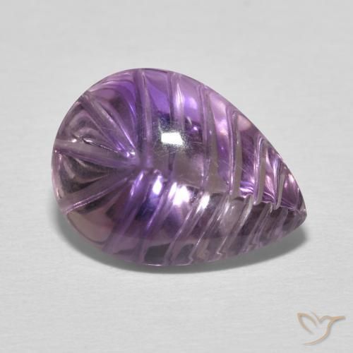 Ametista Viola-Rosa Medio naturale da 5.44 ct, Forma a pera, Trasparente