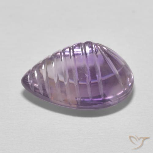 Ametista Viola-Rosa Medio naturale da 5.44 ct, Forma a pera, Trasparente