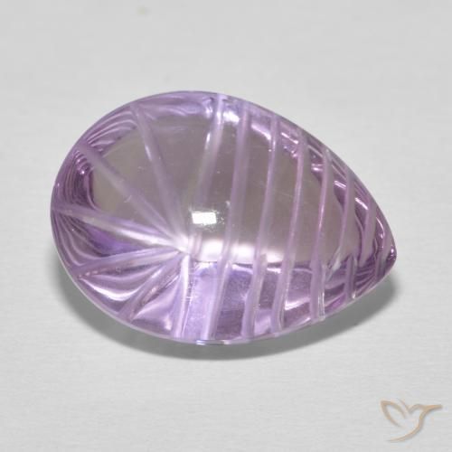 9.08ct Naturale Viola tendente al rosa Ametista, Forma a pera, Trasparente