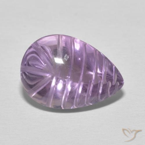 Ametista Viola chiaro-medio naturale da 5.55 ct, Forma a pera, Trasparente