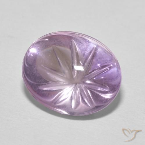 Ametista Orchidea naturale da 6.31 ct, Ovale, Trasparente