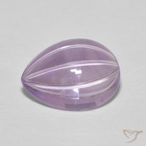 4.82ct Naturale Viola tendente al rosa Ametista, Forma a pera, Trasparente